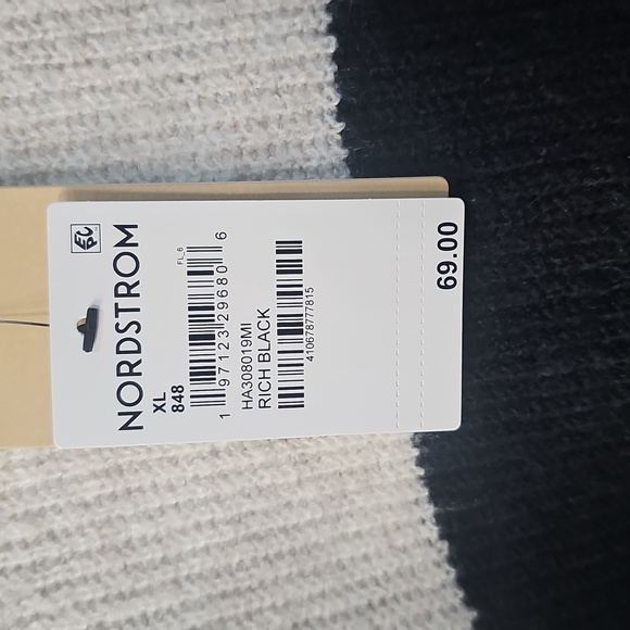 NWT Halogen Colorblock Stripe Long Sleeve Sweater XL Rich Black - Picture 11 of 14